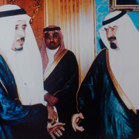 With the Custodian of the Holy Mosques Late King Abdullah Bin Abdul Aziz Al-Saud